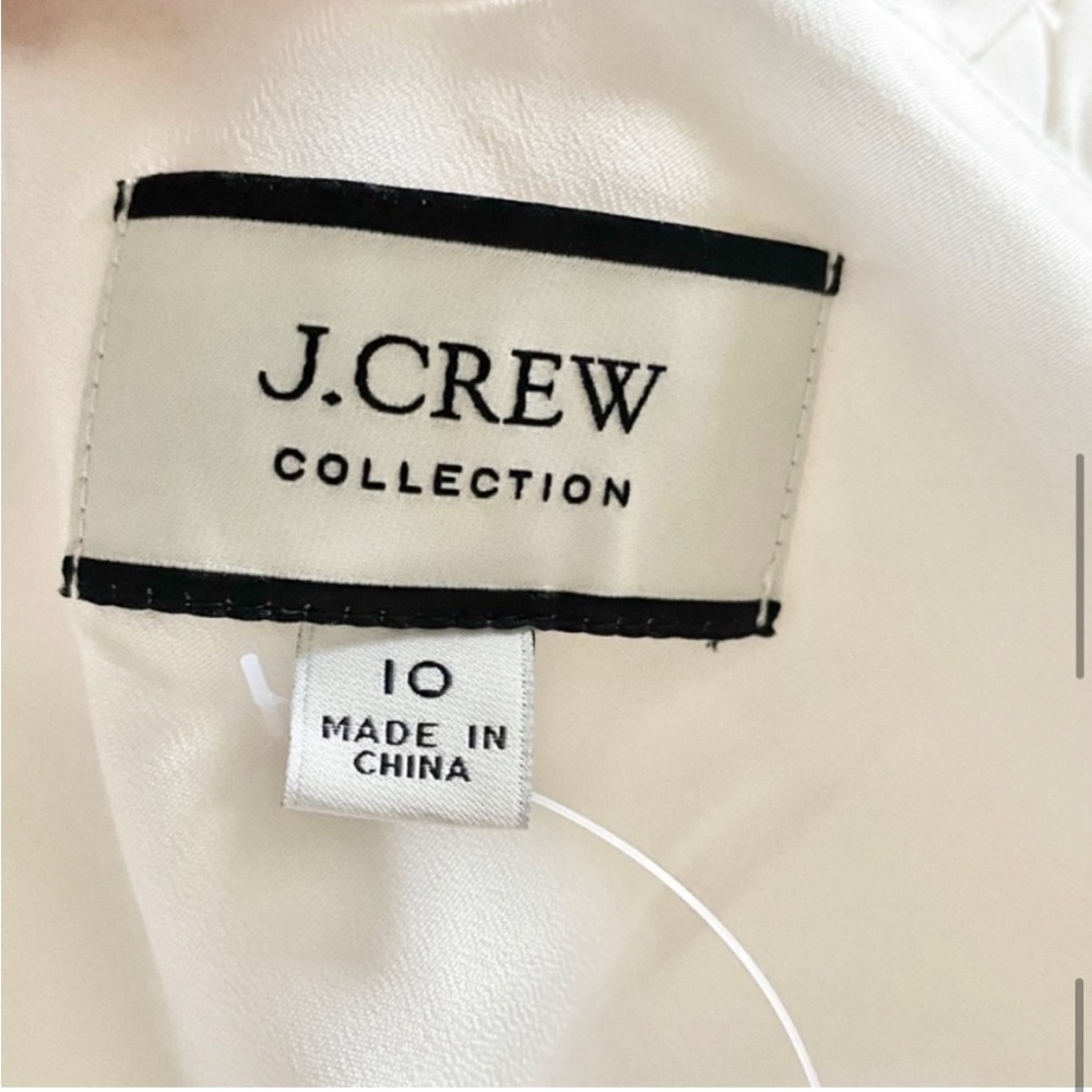 J.Crew Collection tiered ruffle silk tricotine gown ivory womens 10 weddings - Picture 12 of 12